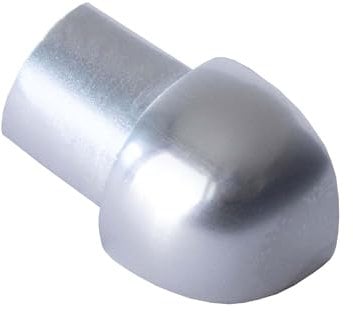 Dalsys 5x angolo esterno per profilo piastrelle 8mm, alluminio anodizzato, profilo quarto di cerchio cromato lucido