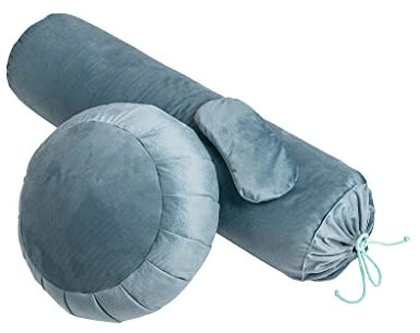 Sensory Owl Kit De Yoga Bolster De Yoga Cojín De Meditación Zafu Almohada para Los Ojos Set De Meditación Accesorios para Yoga De Terciopelo Mint Moon