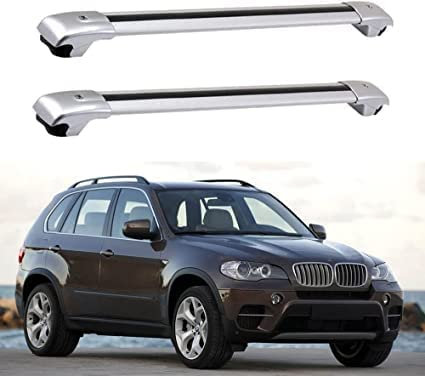 2 Stück Auto Querträger Dachträger für BMW X5 E70 2006-2013, Dachträger Lastenträger Schiene Querträger Relingträger, DachbüGel ZubehöR