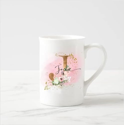 Personalised Mug, Name Mug,Bone China Mug, Gift Set Mug And Coaster, Personalised Initial Coaster, Name Mug And Coaster Gift (china bone mug)