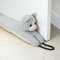Marwood Burlete Decorativo para Bajos de Puertas y Ventanas, 81,3 cm, con Peso, Animal, Bloqueador de Corrientes y Ruidos, Serpiente, con Asas para Colgar, Gato Gris
