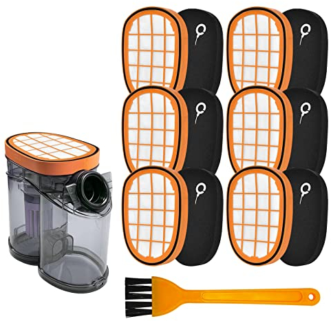 Fiteber 6 Stück Filter für Philips SpeedPro Max Aqua Akkusauger FC6723/01 FC6901-FC6904 XC7042/01 XC8045/01 XC8147/01 FC6812 FC6813 FC6822 FC6823 FC6826 Ersatzfilter FC5005/01 Zubehör