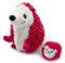 LES DÉGLINGOS Piktou Le Igel Mama und Ihr Baby – Rote Beete – Les PTIPOTOS – Kuscheltier für Babys – Plüschtier Baby – Geschenk zur Geburt – 22 cm