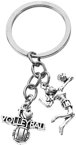 CLISPEED Volleyball Schlüsselanhänger - Volleyball Schlüssel Ringe Keychain |Sport Simulation Schlüssel Kette | Sport Stil Schlüssel Ring Anhänger für Tasche Ornamente Keychain