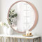 JJUUYOU Round Wall Mirror Small Circle Mirror for Bathroom Rose Gold Circular Mirrors Small Circle for Wall Metal Frame Mirrors for Living Room Bedroom Dorm Entryway and More