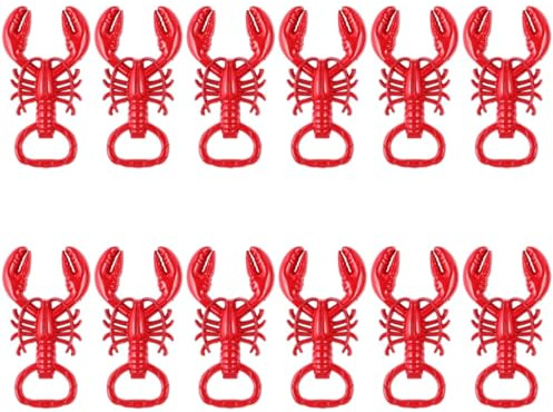 HOMSFOU 12 Pcs Crawfish Bottle Opener Wine Bottle Lid Opener Lobster Keychain Bottle Opener Alloy Bottle Opener Bottle Cap Opener Animal Mexico Keychain Bottle Openers Zinc Alloy Crafts