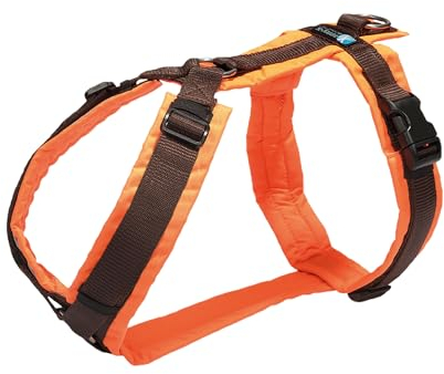 ANNYX Brustgeschirr Protect - Leuchtorange/braun Gr. M
