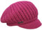 Melegari Berretto Basco di Maglia con Visiera | Berretto con Visiera Sestriere | Berretto di Lana e Alpaca | Made in Italy | Uomo Donna | Autunno/Inverno (Fucsia)