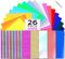 CHEPULA HTV Heat Transfer Vinyl Bundle 26 Pack, 12 x 10 Glitter Colors Permanent Iron on Vinyl for Cricut, HTV Vinyl Sheets for DIY T-Shirt, Clothes, Hats and Other Textiles(26 Sheets)
