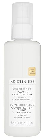 Kristin Ess | Haarspülung Spray Leave-In Conditioner Weightless Shine | Hochwertige Haarpflege ohne Ausspülen, feuchtigkeitsspendend & Hitzeschutz | Für alle Haartypen | Ohne Parabene | 250 ml