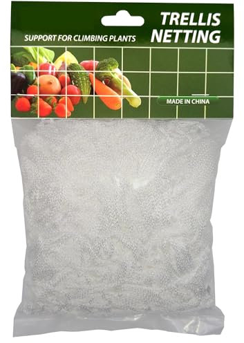 Vocray Garden Netting for Climbing Plants, 1.5x4.5M Polyester Trellis Netting for Beans, Cucumbers, Sweet Peas, Grapes, Vine Flowers - Plant Support Netting for Vertical Planting