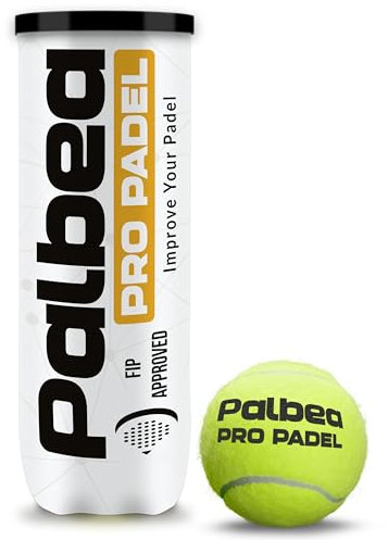 Palbea PRO Padel - FIP Zugelassene Padelbälle - 1x3er Dose - Padel Bälle mit HV Filz für Hohe Sichtbarkeit. Premiumqualität. Ideal für Training und Turniere. Langlebig und Schnell.