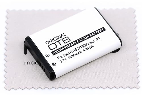 Batterie de rechange pour Samsung B2710, Xcover 271 (remplace la batterie d'origine AB803446BU) 1300 mAh avec chiffon de nettoyage Mungoo