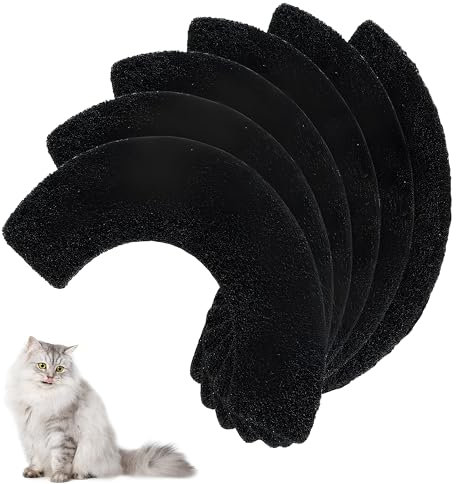 6 Stücks Kohlefilter Für Litter Robot 4, Kohlefilter Katzenklo, Aktivkohlefilter-Ersatzfilter Für Katzentoilettenfilter-Ersatz Geeignet, Absorption Von Gerüchen, Mit Litter-Robot 4 (Schwarz)