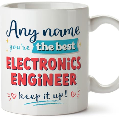 MUGFFINS Tazas Personalizadas para INGENIERO ELECTRÓNICO hombre - En Inglés - Keep it up! - 11 oz / 330 ml - Regalo Personalizable original y divertido