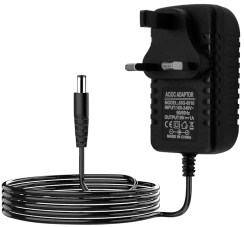 9V 1A Power Supply Adapter for Kids Electric Cars LED Strip Lights, Router, Exercise Bike, for Arduino UNO, Mega, Schwinn Elliptical Machine and more, DC Jack Center Positive, Plug 5.5mm x 2.1mm