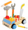 FOYTOKI Werkzeugkiste Für Montessori Schraubendreher Brett Holzspielzeug Für Frühkindliche Bildung DIY Spielzeugauto Zum Zusammenbauen Lernspielzeug Für Kreative