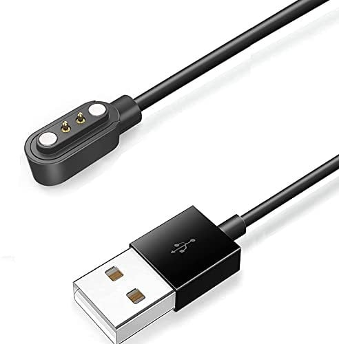 TOOBUR Smartwatch Charger, Magnetic USB Charging Cable Replacement Charger for IDW13,IDW15,IDW16,IDW17,IDW18,IDW19,IDW20,IDW23,IDW26,Compatible with ID205/ID208,208BT/ID208 Plus Watch (Black)