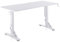 VALK Skuld - Mesa Gaming 136x60cm, Altura Regulable, Gestión de Cables, Mesa Escritorio Solida y Elegante, hasta 100kg, Accesorios para Vasos y Auriculares, Creada en España (Blanca)