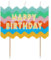 Talking Tables Wavy Large Happy Birthday Block Candle for Cakes, Cake Topper Decoration, Premium Quality, Colourful Rainbow Candles, 6,3 cm Height, Recycled Packaging