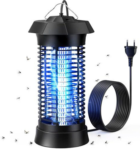 NIIYACO Lampara Antimosquitos, 6W UV Mata Mosquitos Electrico, Matamoscas Electrico para Interior y Exterior,Atrapa Eficaz Mosquitos, Moscas y Polilla,Insekten Lampe en Motte, Fliegen,Etc