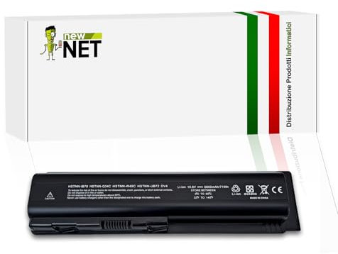 new net - Batteria EV06 Compatibile con HP Pavilion dv6-1129tx, dv6-1130ec, dv6-1130eg, dv6-1130eh, dv6-1130ei, dv6-1130ek, dv6-1130el, dv6-1130eo, dv6-1130es [10.8-11.1V - 71Wh - 6600mAh]
