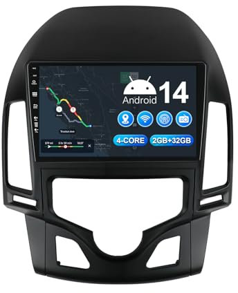 MISONDA 2 DIN Android 14 Radio Coche para Hyundai I30 2006-2011 Navegación GPS WiFi RDS USB SWC Unidad Principal 2G+32G