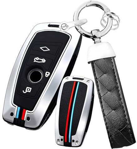 Ysbxitu Porte-clés en silicone souple compatible avec 3 4 5 6 7 Series X1 X2 X3 X4 X5, 1, 2, 3, 4, 5, 6, 7 F01, F02 F03 - Accessoire BMW