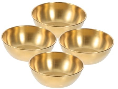 Holibanna 4stücke Edelstahlschalen Kleine Runde Schalen Für Dip Und Soße Für Vorspeisen Und Desserts Stapelbar Spülmaschinenfest Geeignet Für Kochen Und Servieren