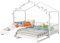 Bellabino Bia Kinderbett 90x200 cm – Hausbett ausziehbar auf 180x200 cm mit Lattenrost – Montessori Kinder Bett aus Massivholz Kiefer – Bett für Jungen und Mädchen inkl. Ausziehbett