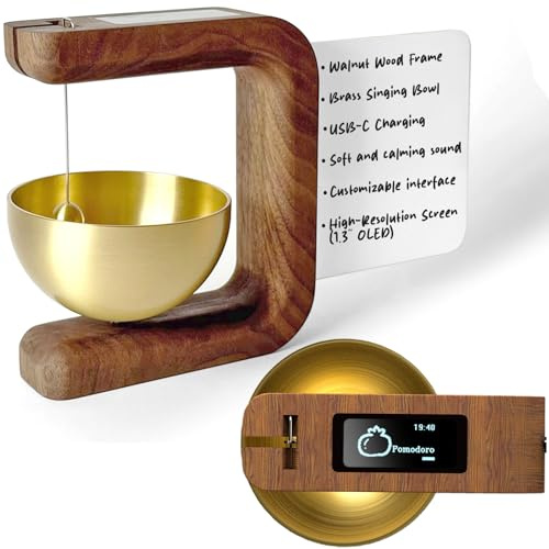 Pro Timer P2 Eleganter Pomodoro Holzwürfel mit Magnettafel für Fokus | Notieren Sie Aufgaben auf der Magnettafel und bleiben fokussiert organisiert