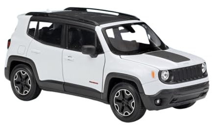 EMRGAZQD Motorfahrzeuge Replika Auto 1:24 for Jeep Renegade Trailhawk Metallanteil Automodell Miniatur Urlaub Geschenke Geburtstagsgeschenk Souvenir Originalgetreue Nachbildung(White)