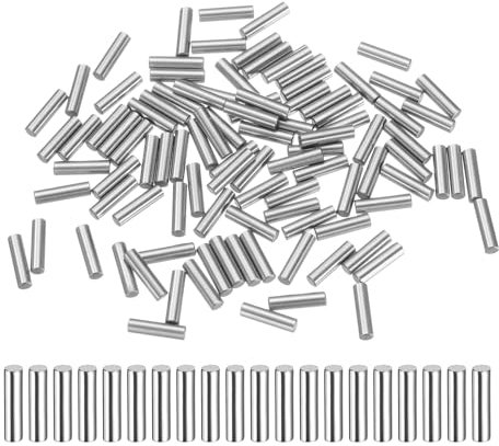 QUARKZMAN 100 Stück Zylinderstifte Rostfrei, 2x8mm Spannstift Passstift, Silberton Metallstifte Metallstifte, Dübelstifte Bolzen Metall für DIY, Möbel, Bastelprojekte