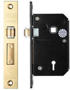 Kooples Hardware 5 Lever Roller Sashlock BS3621 Chubb 3K74 Retrofit High Security Lock Case (Brass Finish/Anti Tarnish)