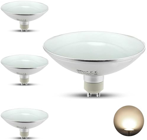 HiBay 4er Leuchtmittel GU10 LED AR111 Strahler Lampe 9W Spot Reflektor Ersatz für 75W Halogenlampen,800lm 4500K 120° Neutralweiß,LED-Glühlampe für Restaurant, Kantine, Wohnzimmer