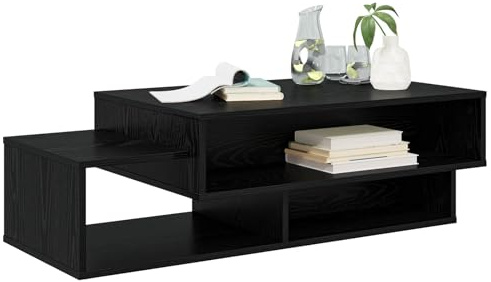 vidaXL Couchtisch Schwarz Eichen-Optik 105 x 50 x 32,5 cm