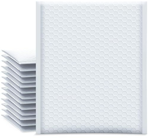 UCGOU Bubble Mailers 8.5x12 25 Pack Usable Size 8.5x11 White Shipping Bag