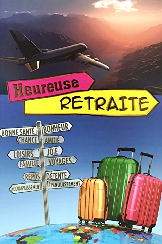 Afie 68-1048-A RET Ruhestandskarte mit Umschlag Gute Fortsetzung Glück Gute Wind Flugzeug Reisen Koffer Weltreise Schild Richtungen Pfeile Urlaub Erholung Freizeit Glück