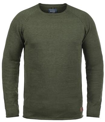 Blend BHJohn Herren Strickpullover Feinstrick Pullover mit Rundhalsausschnitt