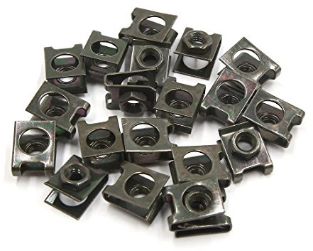 sourcing map Tuerca Clip U-Tipo M6 20Pcs Metal Sujeción Carenado Auto Moto | Universal Para Motocicletas Y Coches, Reemplazo Tornillos Carrocería, Resistente Oxidación Y Corrosión