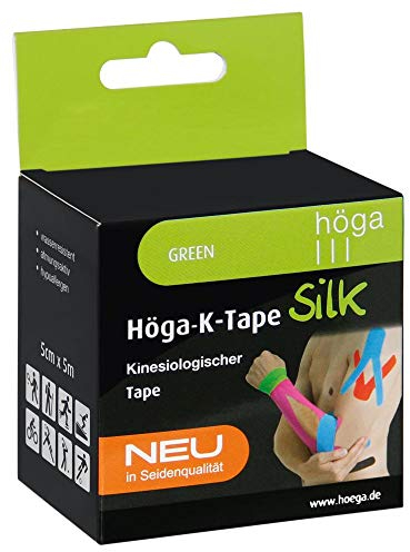 Höga-K-Tape-Silk green kinesiologischer Tape in Seidenqualität, 5 cm x 5m