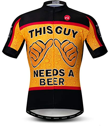 Radtrikot Männer Fahrradbekleidung Fahrrad Jersey Top Bergstraße MTB Jersey Shirt Kurzarm Team Sportbekleidung orange schwarz Größe L