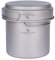 iBasingo 500ml & 1080ml Titanium Pot Pan Set Ultralight Camping Cookware with Folding Handle Outdoor Cup Bowl Small Frying Pan Portable Hiking Picnic Backpacking Kitchen Cooking Kit Ti2035C
