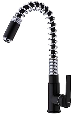 Teka IN 934 N - Grifo de Cocina, Monomando Semi-profesional, Caño Flexible, Temperatura Precisa, Aireador Anticalcáreo, Sistema de Instalación Easy Fix, Color Negro