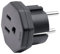 US/JP/CA Stecker auf EU/DE/FR/IT/ES Adapterstecker, US/CA/JP Stecker für elektronische Geräte für 2-polige EU-Buchse/Deutschland-Buchse (1 Stück Schwarz)