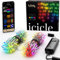 Twinkly Icicle 190 LED RGB, LED-Kaskadenlichter für Draußen und Drinnen, Smarte LED-Lichterkaskade RGB, Kompatibel mit Alexa, Google Home, IP44, App-Steuerung, Transparentes Kabel, 5.5m