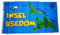 Fahne/Flagge Insel Usedom Karte 90 x 150 cm