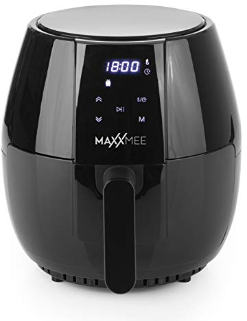 MAXXMEE Digital Hot Air Fryer with 60-Minute Timer Function and Automatic Shut-Off, with Touch Display for Optimal Handling, 4 Litre Capacity [Black]