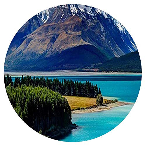 Yingxin34 Puzzle 1000 Stück Tekapo Lake New Zealand Landschaft Klassisches Puzzle DIY Kit Spielzeug Einzigartiges Geschenk Home Decor Rundpuzzle