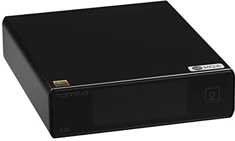 Topping E50 MQA Full DAC ES9068AS XU216 32Bit/768kHz DSD512 PCM768kHz Decoder RCA TRS Ultra Low Noise Preamp (schwarz)